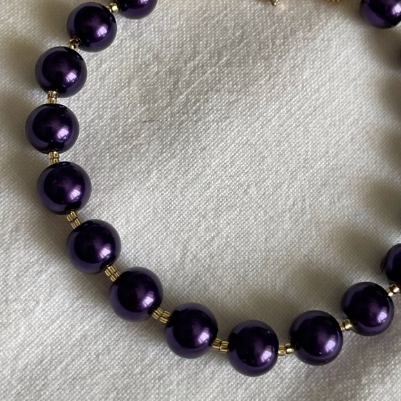 Druk Purple and 14kt Gold Fill Beaded Bracelet - Picture 5 of 6